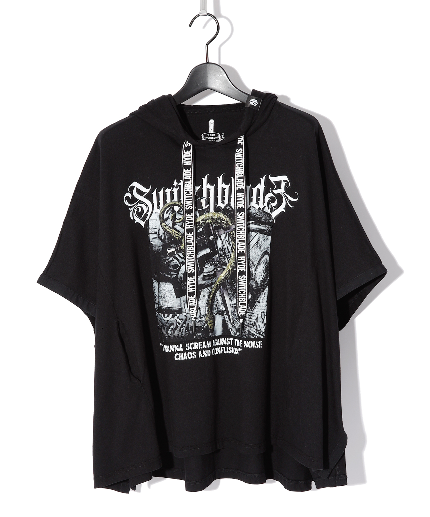 HYDE×SWITCHBLADE PONCHO T-SHIRT