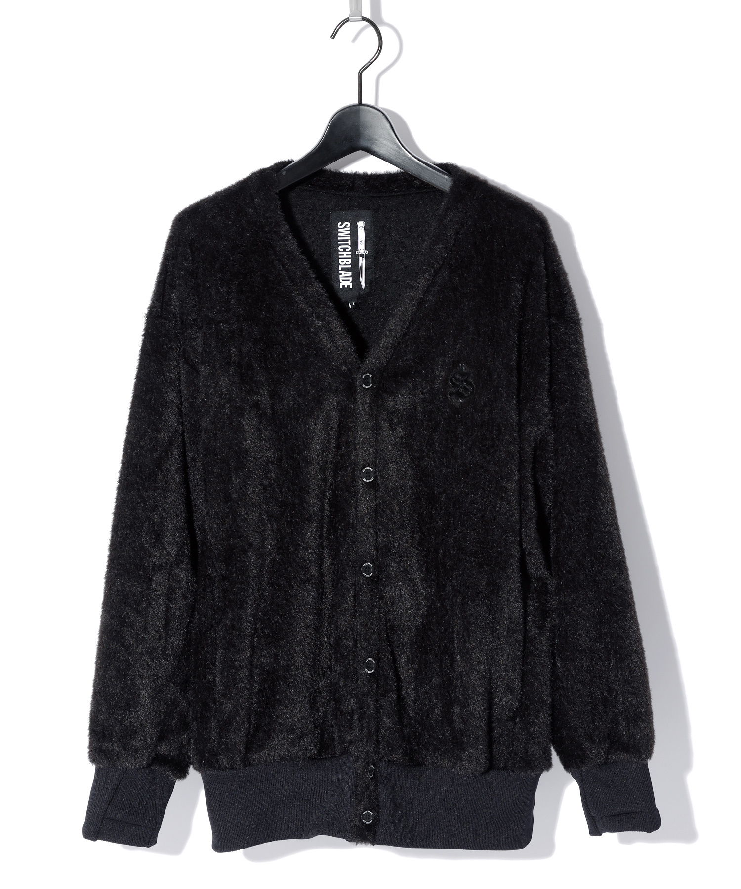 SB METALLIC LOGO SHAGGY CARDIGAN