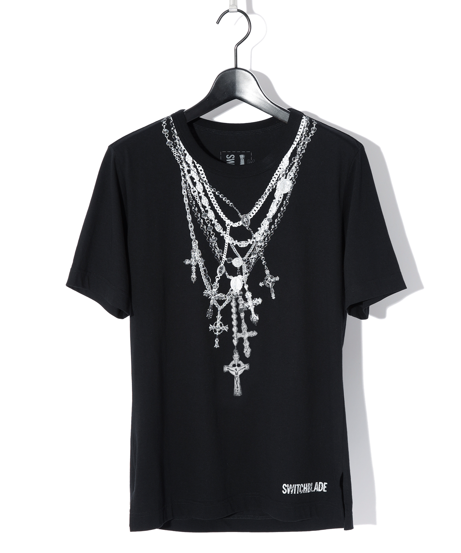 ROSARY NECKLACE PRINT TEE [BLACK]